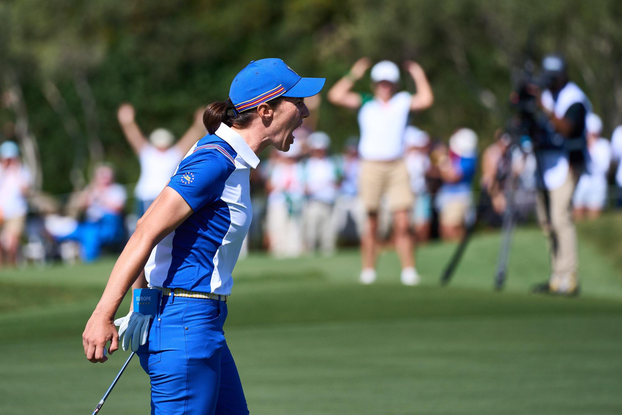 Carlota Ciganda lidera a Europa para ganar la Solheim